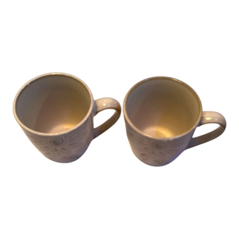 Pfaltzgraff Daisy Chain Coffee Mugs Cups 4" Set Of 2 Cups - Picture 2 of 9